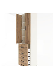 Hyperion Dolap 4 Raflı 5 Çekmeceli 2 Kapaklı 60x44x243 Aytaşı-Çam