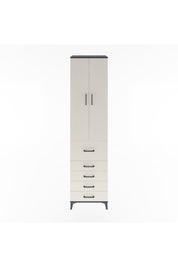 Hyperion Dolap 4 Raflı 5 Çekmeceli 2 Kapaklı 60x44x243 Antrasit-Aytaşı