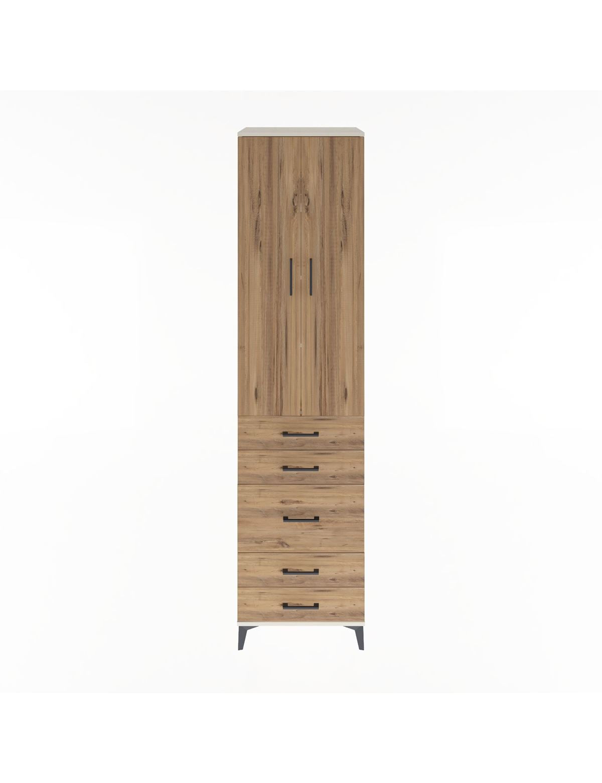 Hyperion Dolap 4 Raflı 5 Çekmeceli 2 Kapaklı 60x44x243 Aytaşı-Çam