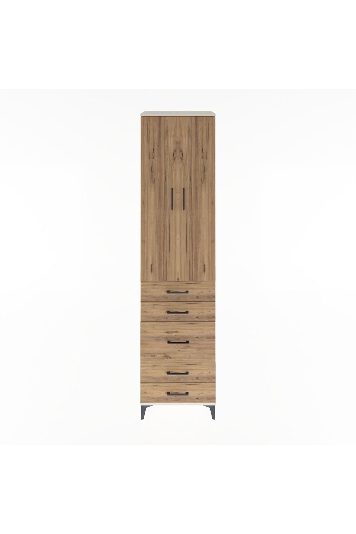 Hyperion Dolap 4 Raflı 5 Çekmeceli 2 Kapaklı 60x44x243 Aytaşı-Çam