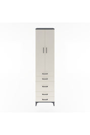 Hyperion Dolap 4 Raflı 5 Çekmeceli 2 Kapaklı 60x44x243 Antrasit-Aytaşı