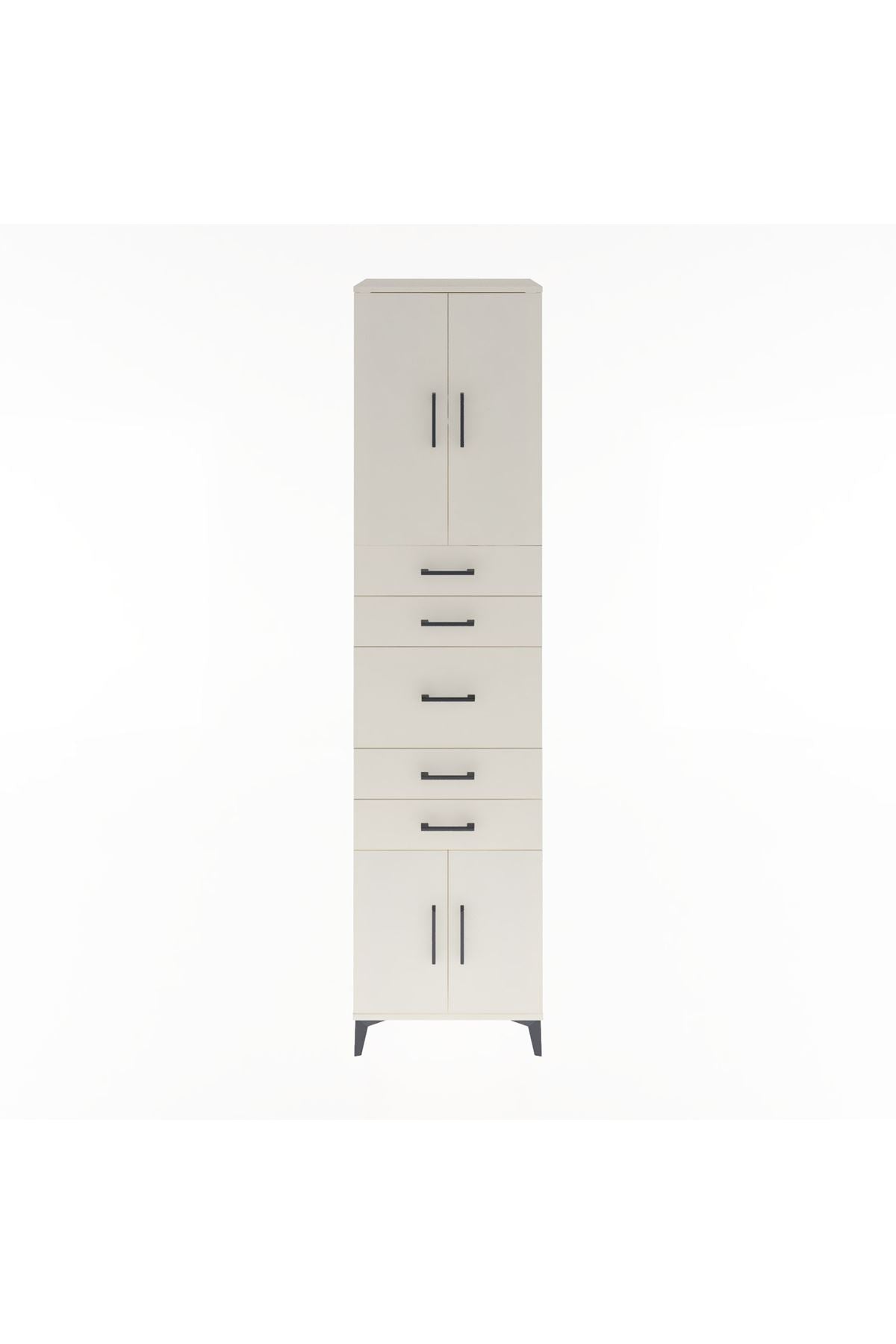 Hyperion Dolap 2 Raflı 5 Çekmeceli 4 Kapaklı 60x44x243 Aytaşı-Aytaşı