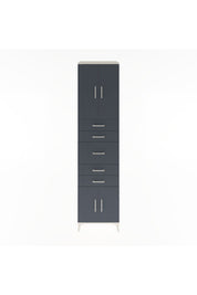 Hyperion Dolap 2 Raflı 5 Çekmeceli 4 Kapaklı 60x44x243 Aytaşı-Antrasit