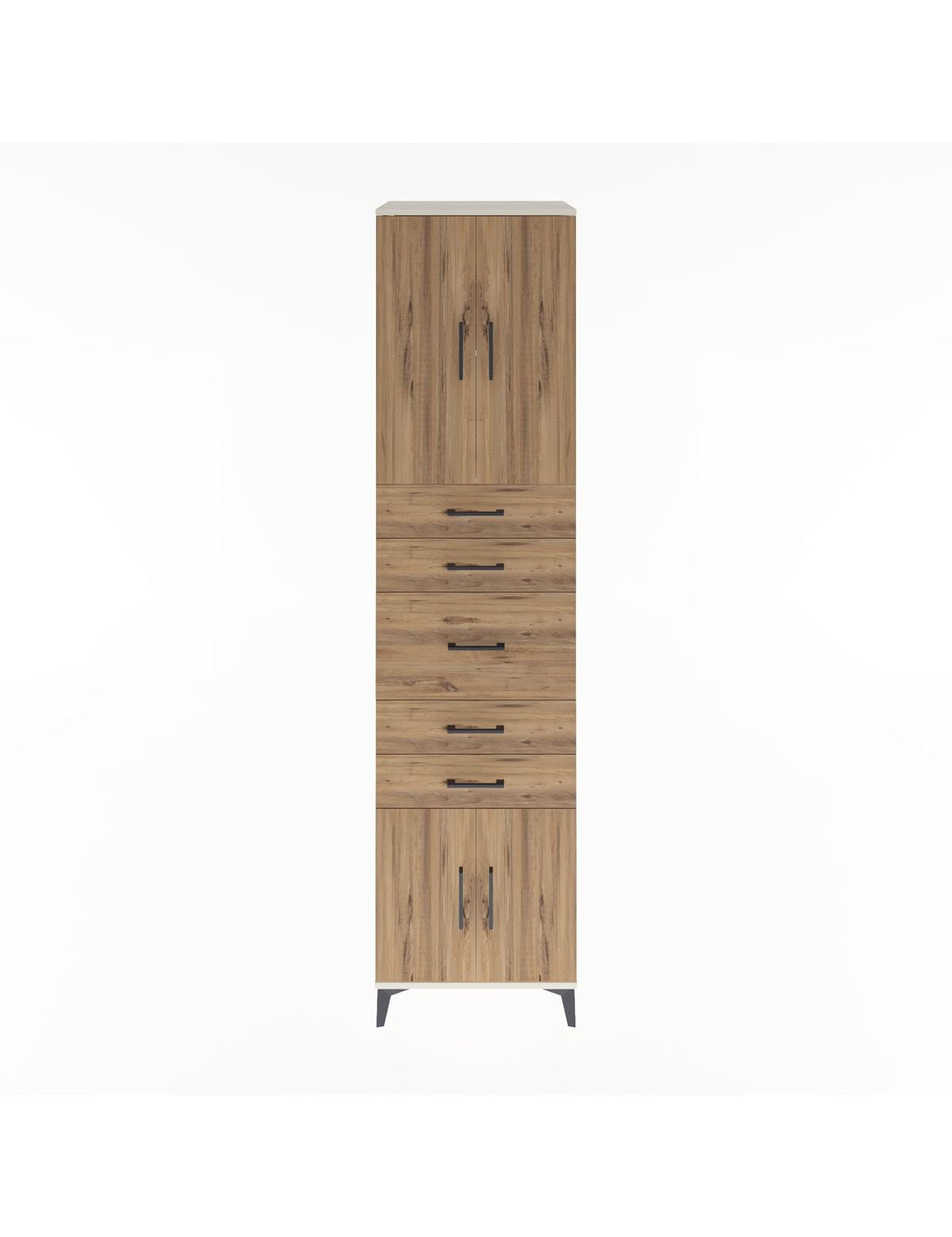 Hyperion Dolap 2 Raflı 5 Çekmeceli 4 Kapaklı 60x44x243 Aytaşı-Çam