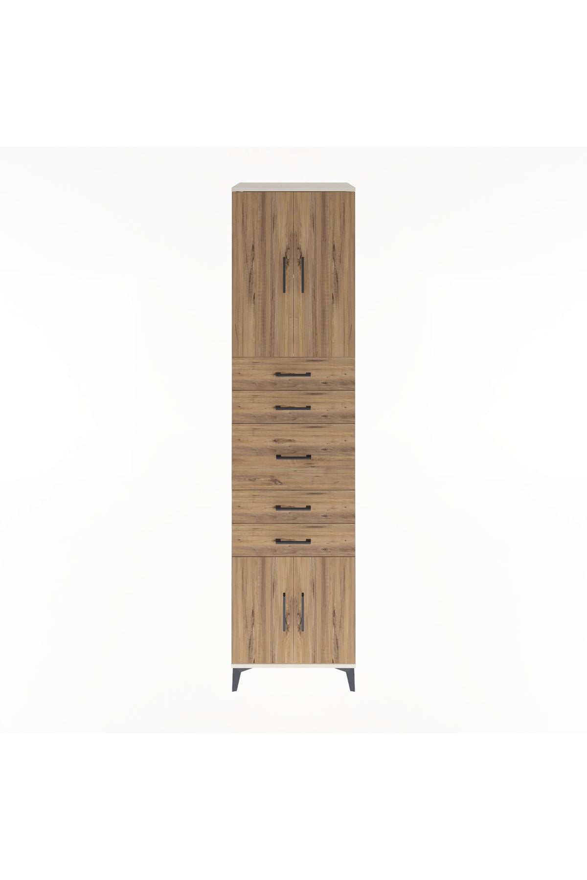 Hyperion Dolap 2 Raflı 5 Çekmeceli 4 Kapaklı 60x44x243 Aytaşı-Çam