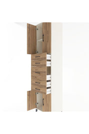 Hyperion Dolap 2 Raflı 5 Çekmeceli 4 Kapaklı 60x44x243 Aytaşı-Çam