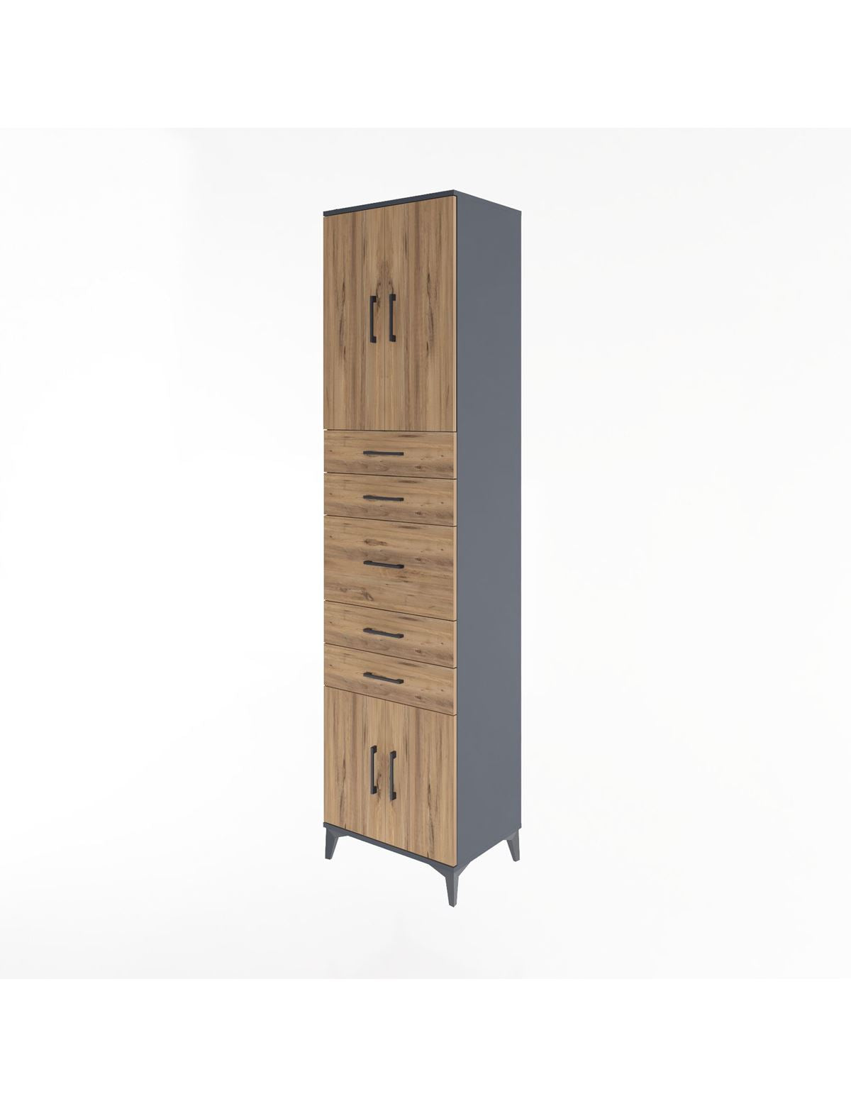 Hyperion Dolap 2 Raflı 5 Çekmeceli 4 Kapaklı 60x44x243 - S65M029V6B