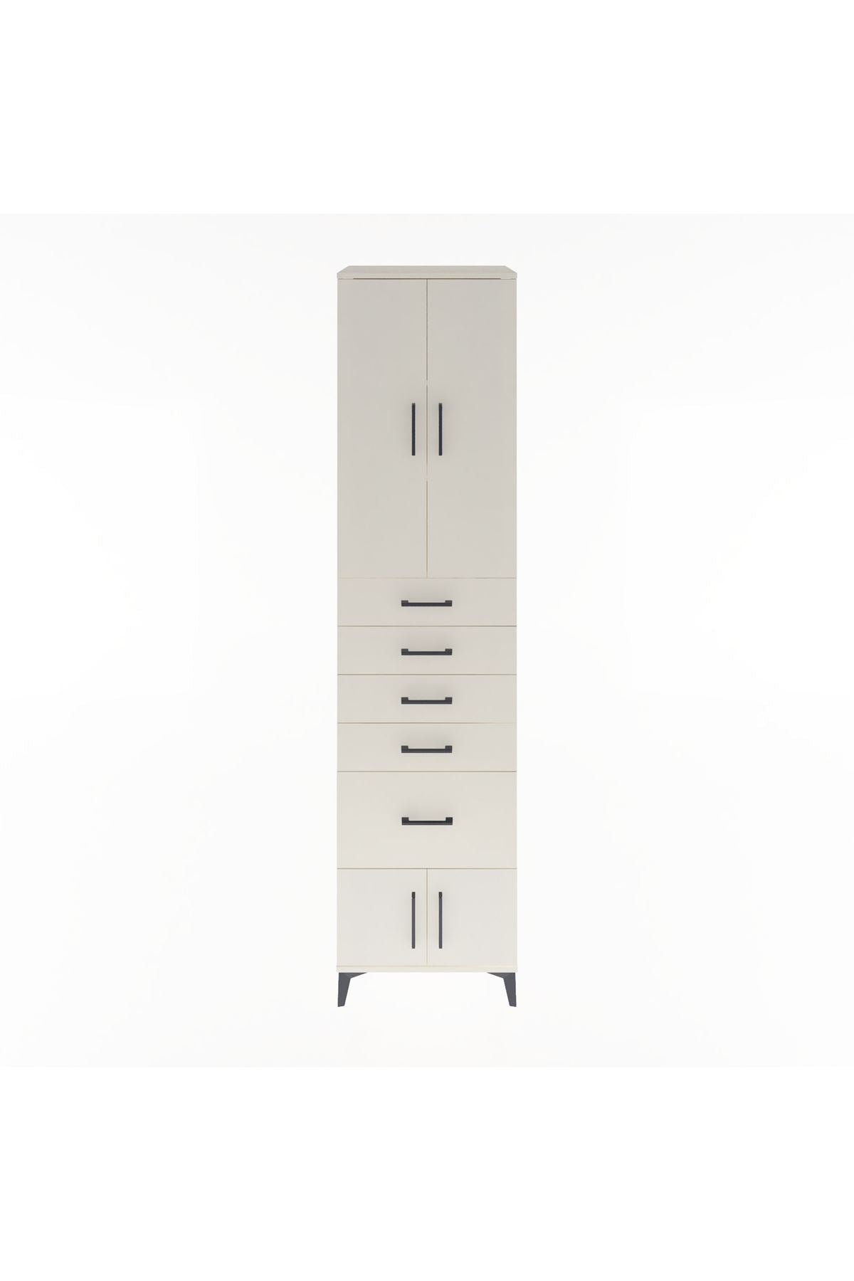 Hyperion Dolap 3 Raflı 5 Çekmeceli 4 Kapaklı 60x44x243 Aytaşı-Aytaşı