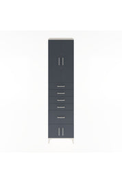 Hyperion Dolap 3 Raflı 5 Çekmeceli 4 Kapaklı 60x44x243 Aytaşı-Antrasit