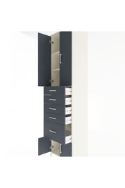 Hyperion Dolap 3 Raflı 5 Çekmeceli 4 Kapaklı 60x44x243 Aytaşı-Antrasit