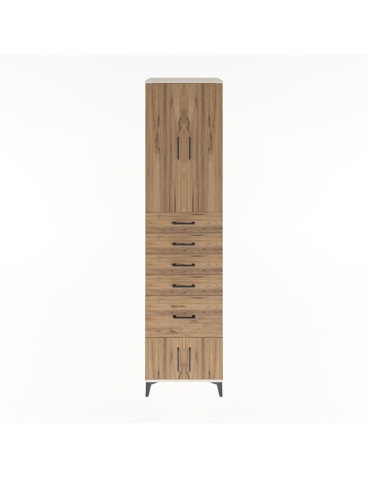 Hyperion Dolap 3 Raflı 5 Çekmeceli 4 Kapaklı 60x44x243 Aytaşı-Çam