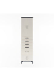 Hyperion Dolap 3 Raflı 5 Çekmeceli 4 Kapaklı 60x44x243 Antrasit-Aytaşı