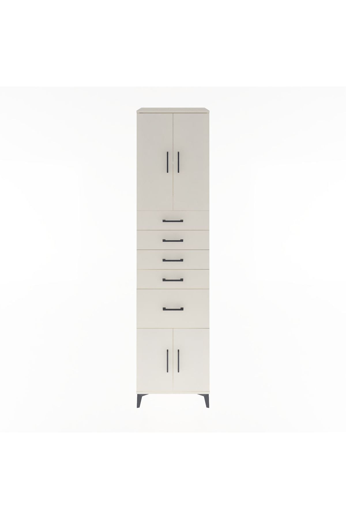 Hyperion Dolap 2 Raflı 5 Çekmeceli 4 Kapaklı 60x44x243 Aytaşı-Aytaşı