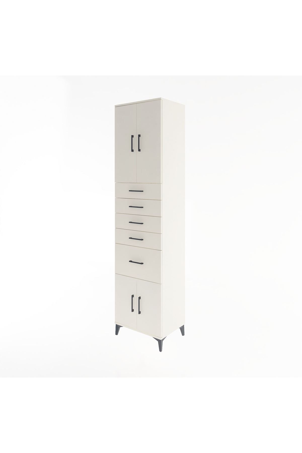 Hyperion Dolap 2 Raflı 5 Çekmeceli 4 Kapaklı 60x44x243 Aytaşı-Aytaşı