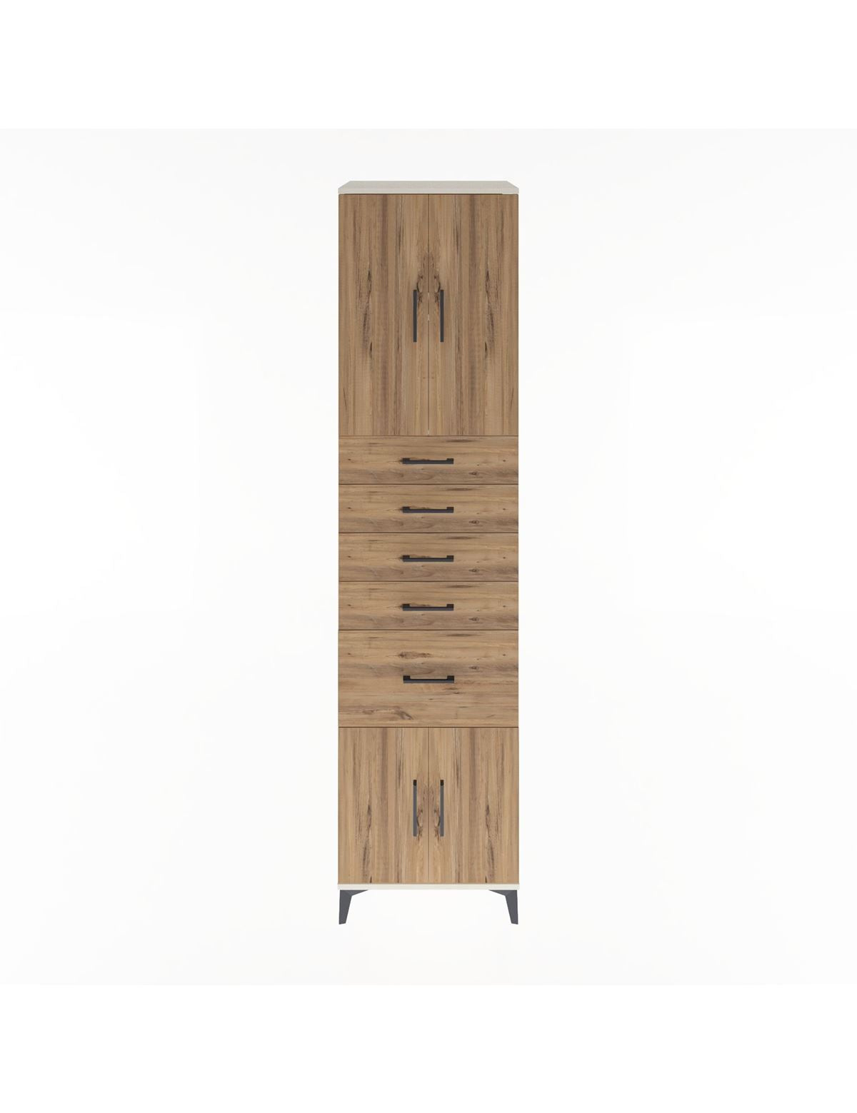 Hyperion Dolap 2 Raflı 5 Çekmeceli 4 Kapaklı 60x44x243 Aytaşı-Çam