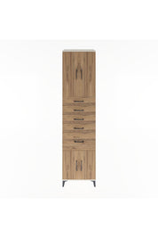 Hyperion Dolap 2 Raflı 5 Çekmeceli 4 Kapaklı 60x44x243 Aytaşı-Çam