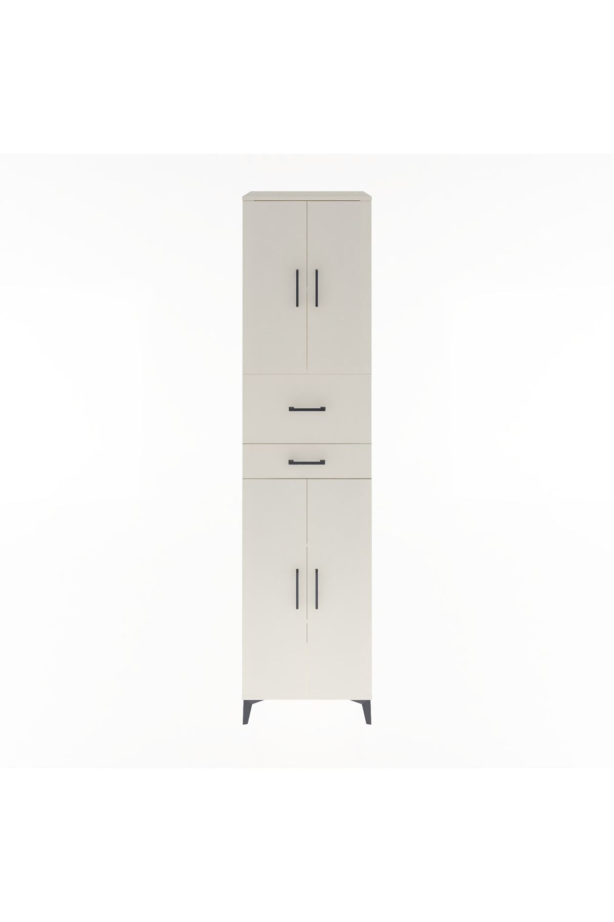 Hyperion Dolap 4 Raflı 2 Çekmeceli 4 Kapaklı 60x44x243 Aytaşı-Aytaşı