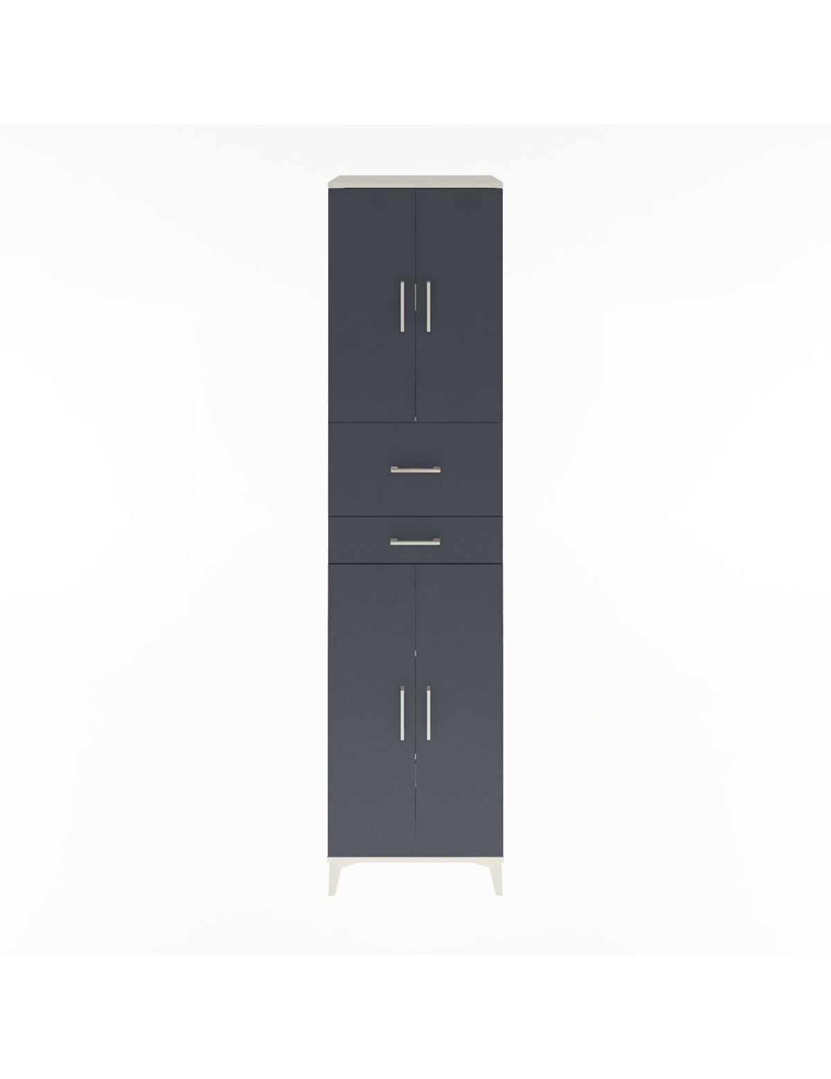 Hyperion Dolap 4 Raflı 2 Çekmeceli 4 Kapaklı 60x44x243 Aytaşı-Antrasit