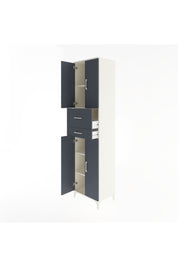 Hyperion Dolap 4 Raflı 2 Çekmeceli 4 Kapaklı 60x44x243 Aytaşı-Antrasit