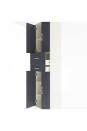 Hyperion Dolap 4 Raflı 2 Çekmeceli 4 Kapaklı 60x44x243 Aytaşı-Antrasit