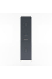 Hyperion Dolap 4 Raflı 2 Çekmeceli 4 Kapaklı 60x44x243 Antrasit-Antrasit