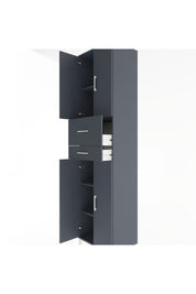 Hyperion Dolap 4 Raflı 2 Çekmeceli 4 Kapaklı 60x44x243 Antrasit-Antrasit