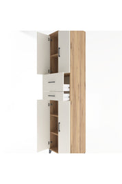 Hyperion Dolap 4 Raflı 2 Çekmeceli 4 Kapaklı 60x44x243 Çam-Aytaşı