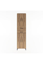 Hyperion Dolap 4 Raflı 2 Çekmeceli 4 Kapaklı 60x44x243 Çam-Çam