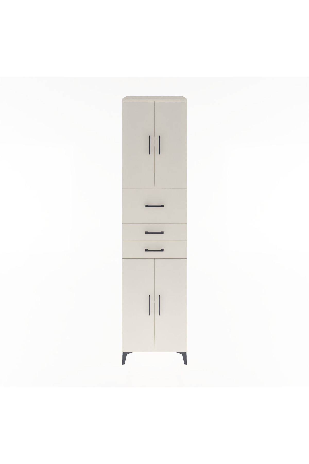 Hyperion Dolap 3 Raflı 3 Çekmeceli 4 Kapaklı 60x44x243 Aytaşı-Aytaşı