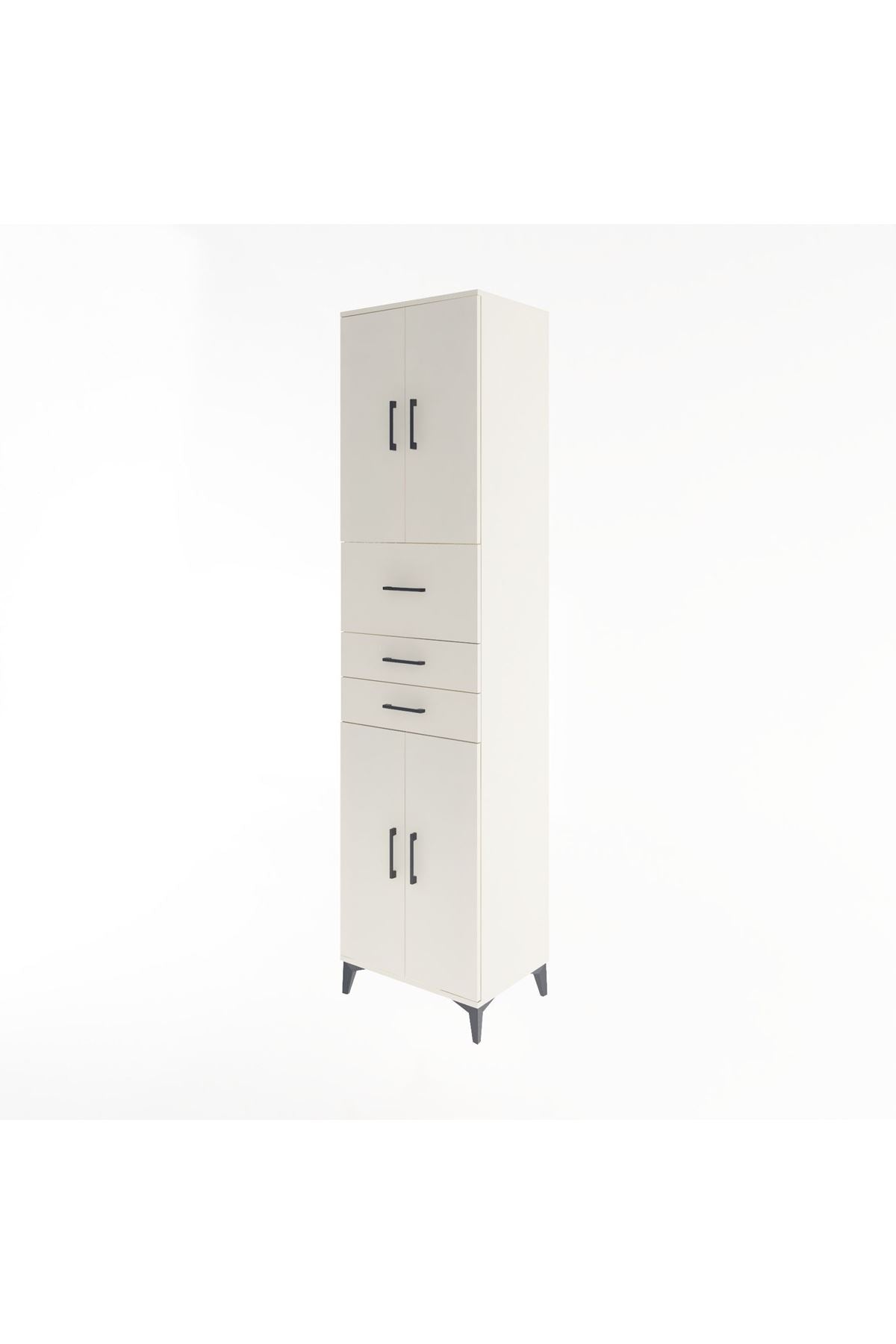 Hyperion Dolap 3 Raflı 3 Çekmeceli 4 Kapaklı 60x44x243 Aytaşı-Aytaşı