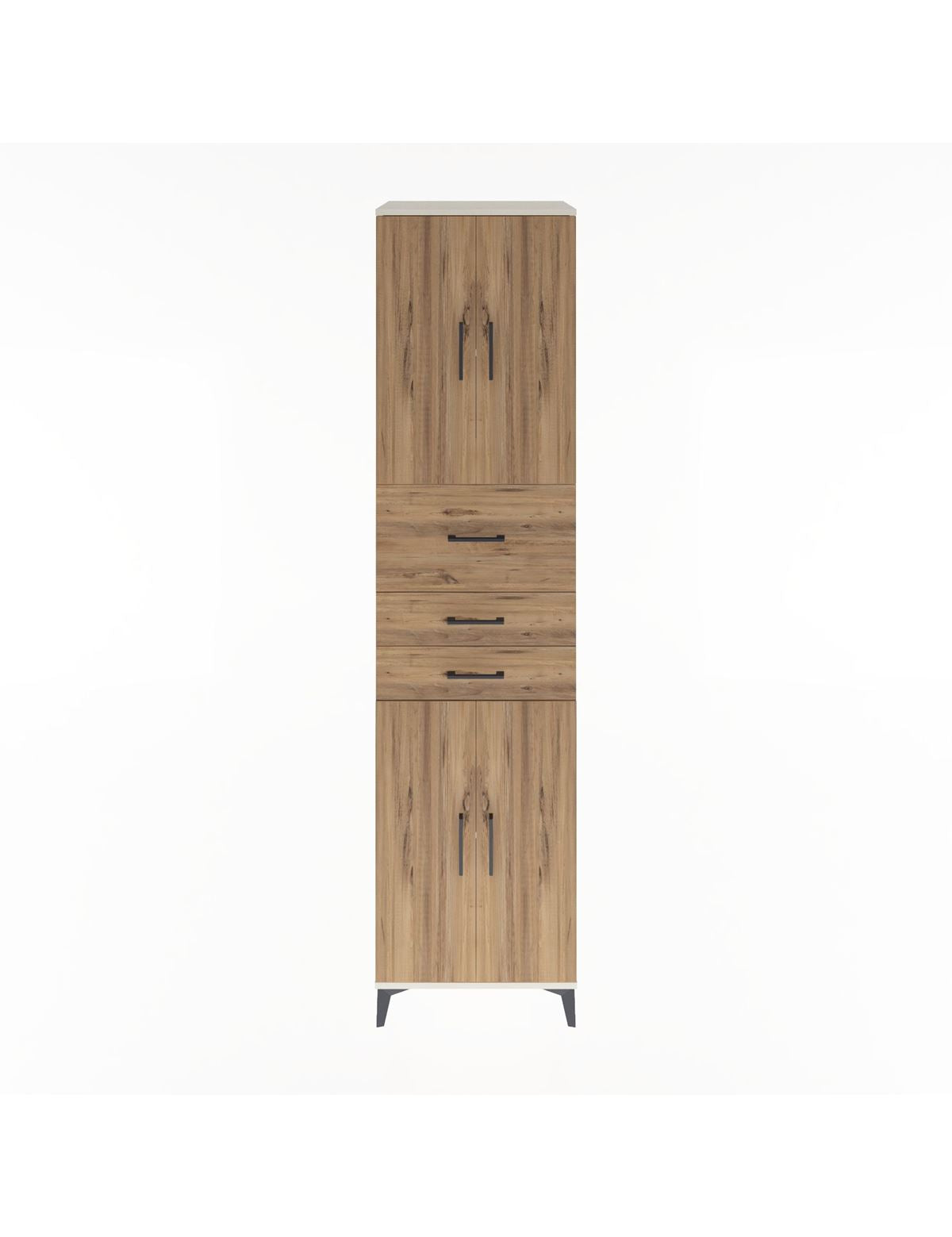 Hyperion Dolap 3 Raflı 3 Çekmeceli 4 Kapaklı 60x44x243 Aytaşı-Çam