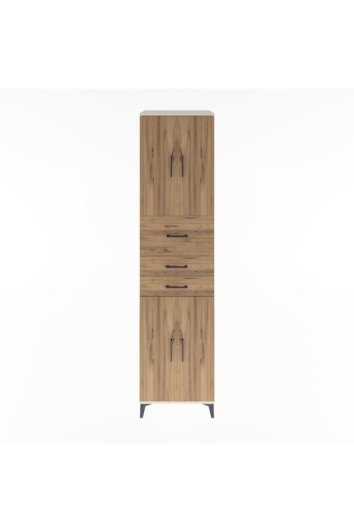 Hyperion Dolap 3 Raflı 3 Çekmeceli 4 Kapaklı 60x44x243 Aytaşı-Çam