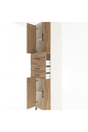 Hyperion Dolap 3 Raflı 3 Çekmeceli 4 Kapaklı 60x44x243 Aytaşı-Çam