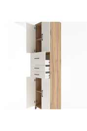 Hyperion Dolap 3 Raflı 3 Çekmeceli 4 Kapaklı 60x44x243 Çam-Aytaşı