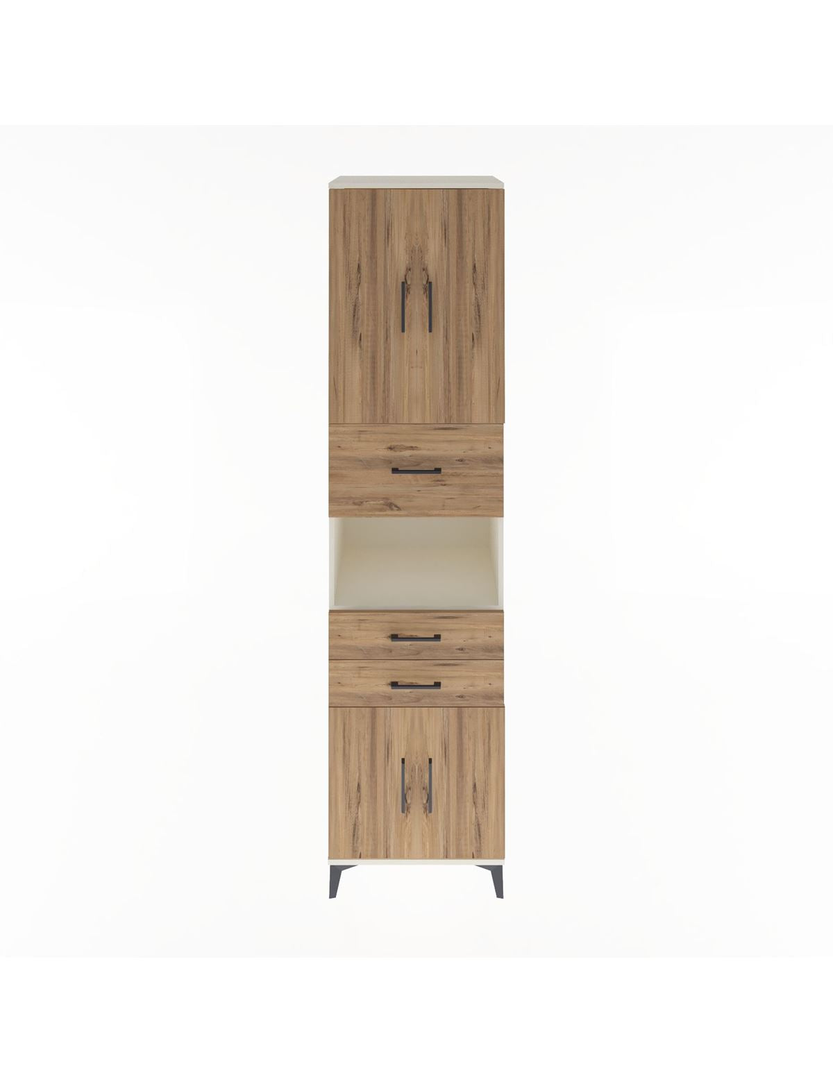 Hyperion Dolap 3 Raflı 3 Çekmeceli 4 Kapaklı 60x44x243 Aytaşı-Çam