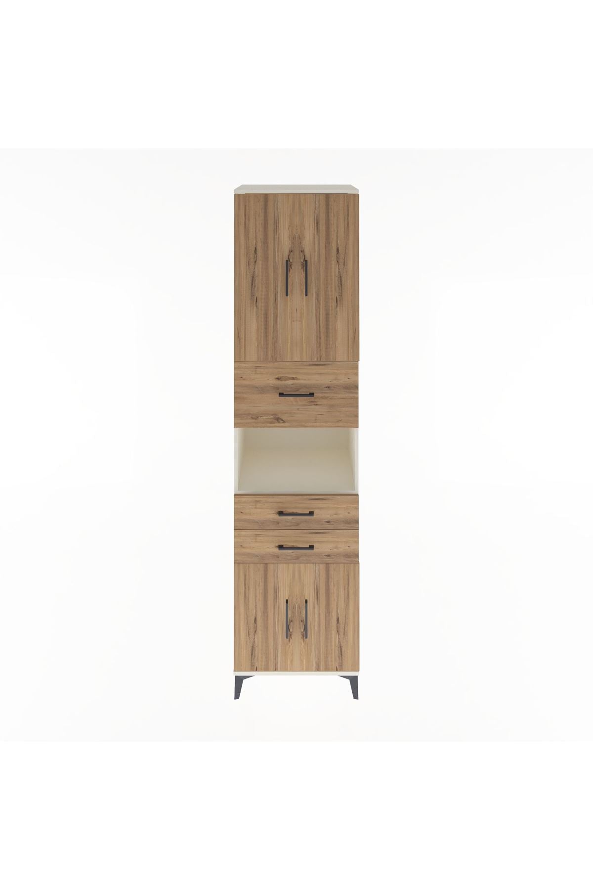 Hyperion Dolap 3 Raflı 3 Çekmeceli 4 Kapaklı 60x44x243 Aytaşı-Çam