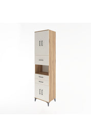Hyperion Dolap 3 Raflı 3 Çekmeceli 4 Kapaklı 60x44x243 Çam-Aytaşı