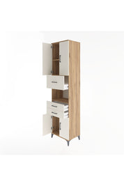Hyperion Dolap 3 Raflı 3 Çekmeceli 4 Kapaklı 60x44x243 Çam-Aytaşı