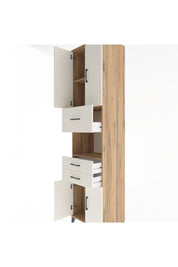 Hyperion Dolap 3 Raflı 3 Çekmeceli 4 Kapaklı 60x44x243 Çam-Aytaşı