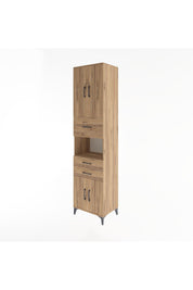 Hyperion Dolap 3 Raflı 3 Çekmeceli 4 Kapaklı 60x44x243 Çam-Çam