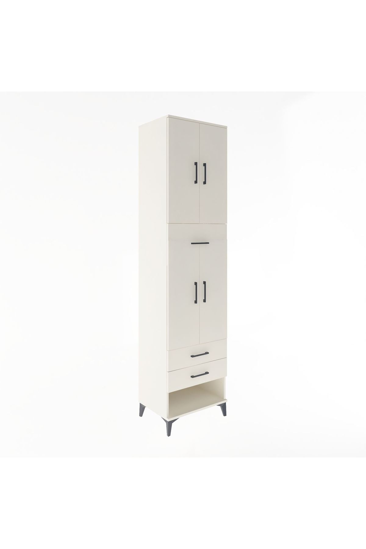 Hyperion Dolap 3 Raflı 3 Çekmeceli 4 Kapaklı 60x44x243 Aytaşı-Aytaşı