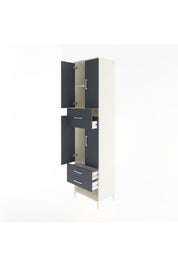 Hyperion Dolap 3 Raflı 3 Çekmeceli 4 Kapaklı 60x44x243 Aytaşı-Antrasit