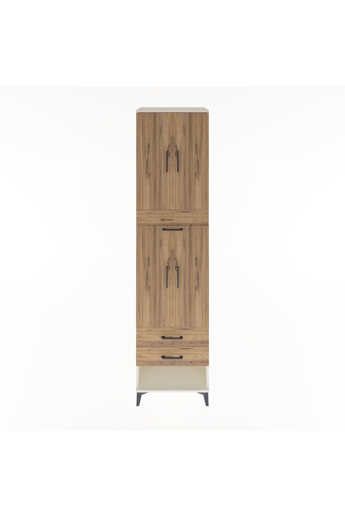 Hyperion Dolap 3 Raflı 3 Çekmeceli 4 Kapaklı 60x44x243 Aytaşı-Çam