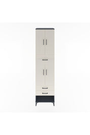 Hyperion Dolap 3 Raflı 3 Çekmeceli 4 Kapaklı 60x44x243 Antrasit-Aytaşı