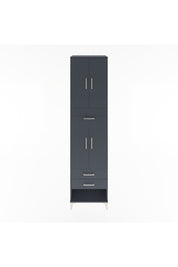Hyperion Dolap 3 Raflı 3 Çekmeceli 4 Kapaklı 60x44x243 Antrasit-Antrasit