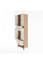 Hyperion Dolap 3 Raflı 3 Çekmeceli 4 Kapaklı 60x44x243 Çam-Aytaşı