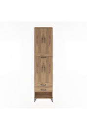 Hyperion Dolap 3 Raflı 3 Çekmeceli 4 Kapaklı 60x44x243 Çam-Çam