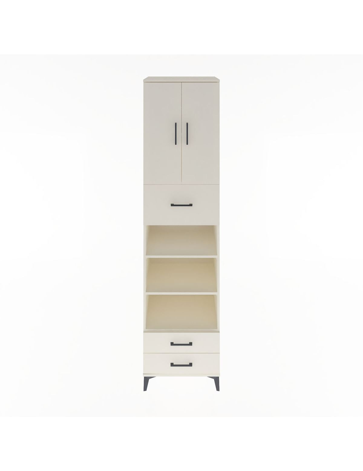 Hyperion Dolap 5 Raflı 3 Çekmeceli 2 Kapaklı 60x44x243 Aytaşı-Aytaşı