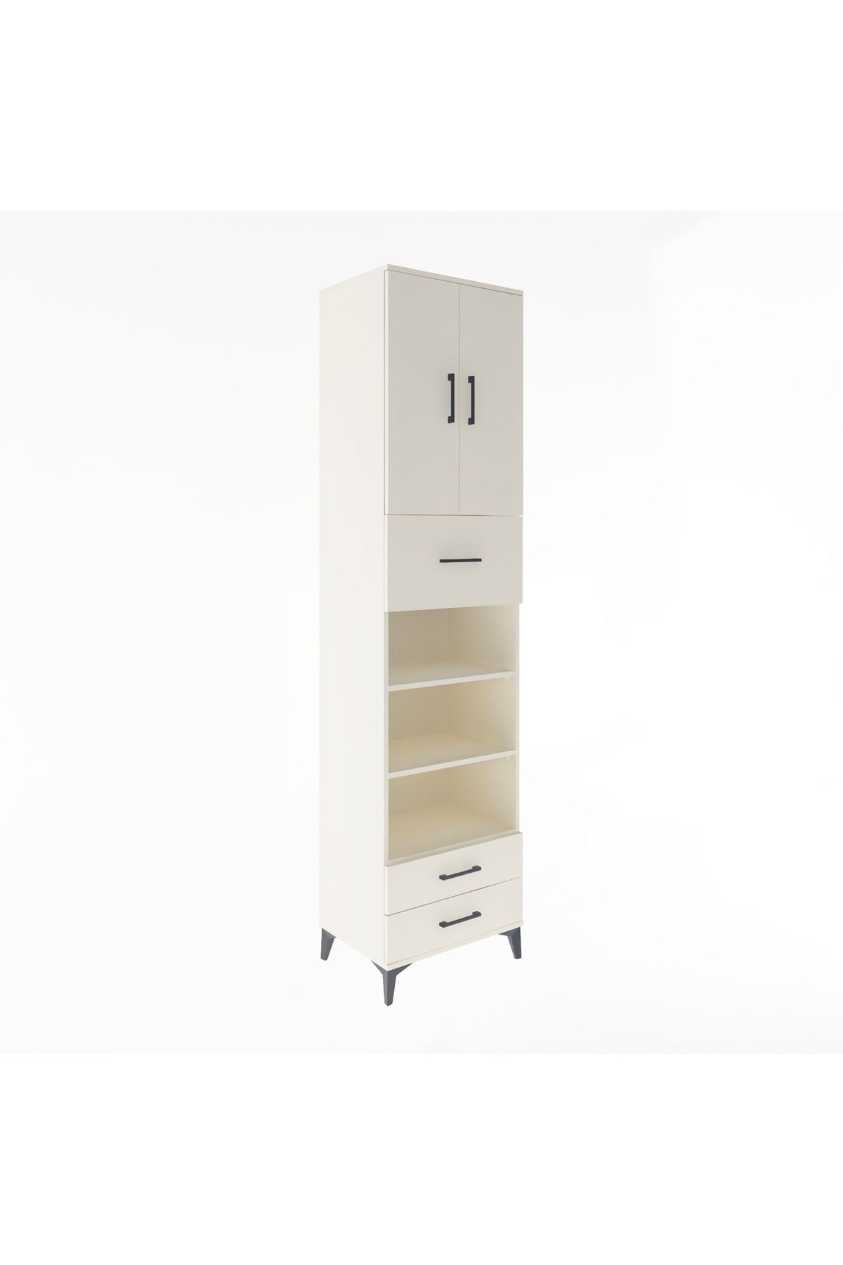 Hyperion Dolap 5 Raflı 3 Çekmeceli 2 Kapaklı 60x44x243 Aytaşı-Aytaşı