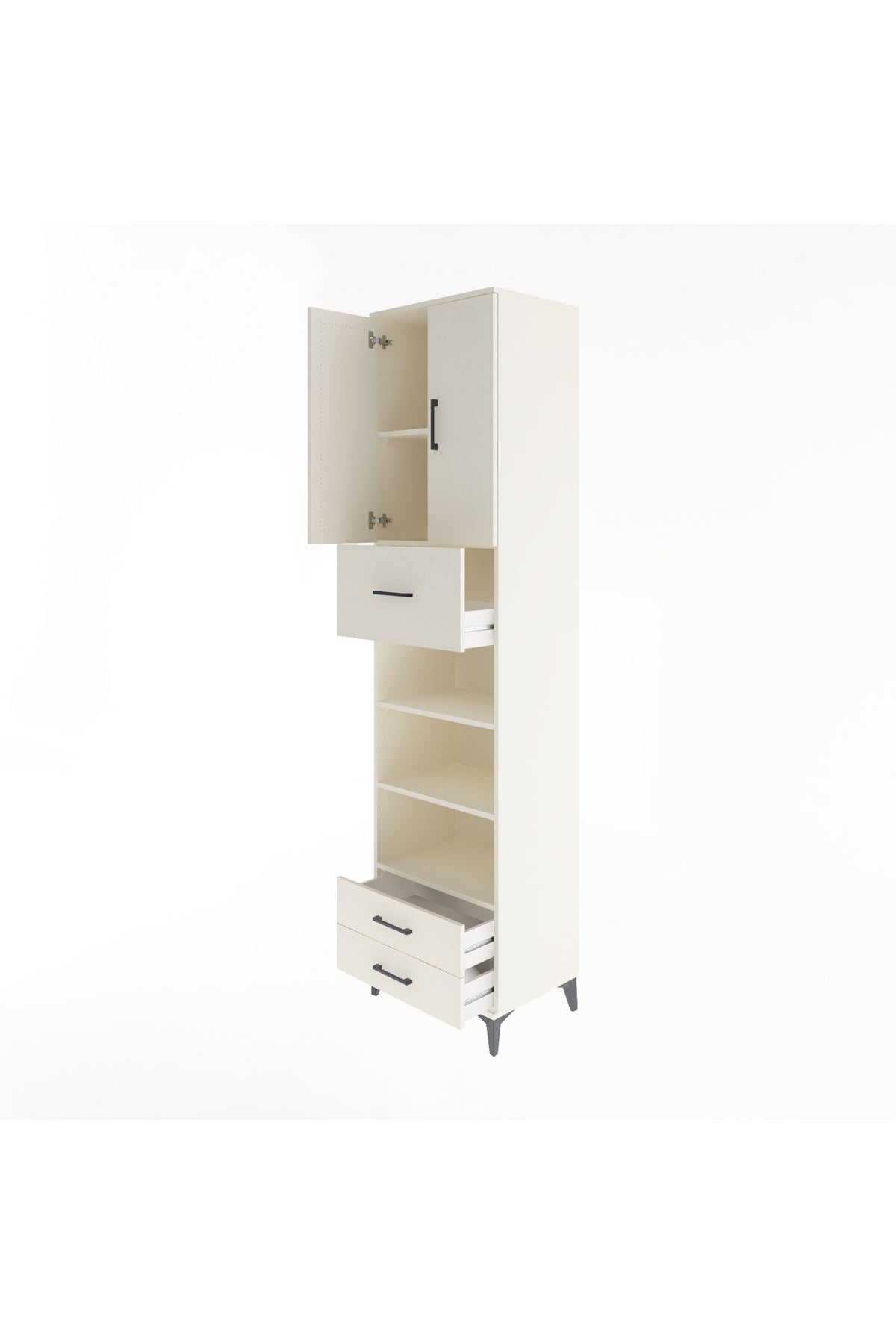 Hyperion Dolap 5 Raflı 3 Çekmeceli 2 Kapaklı 60x44x243 Aytaşı-Aytaşı